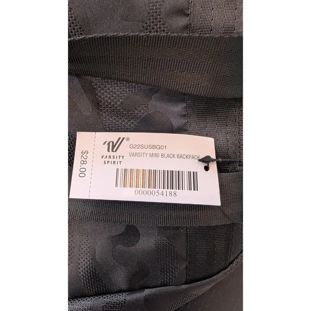 NEW Varsity Spirit Mini Backpack Black Camo Gold Zip Travel Bag